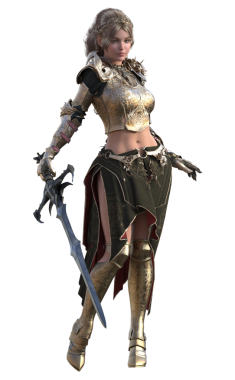 Savaşçı kadın holding kılıç