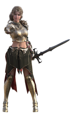 Savaşçı kadın holding kılıç