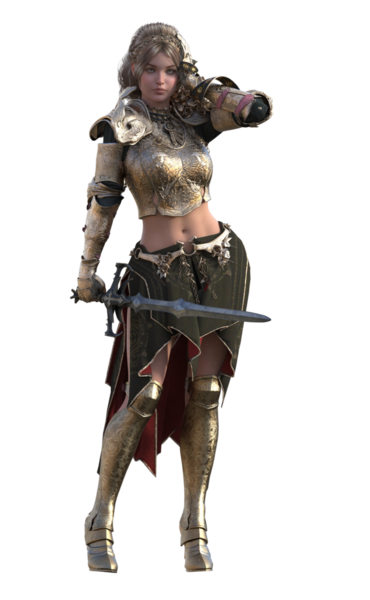 Savaşçı kadın holding kılıç