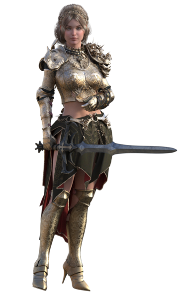 Savaşçı kadın holding kılıç