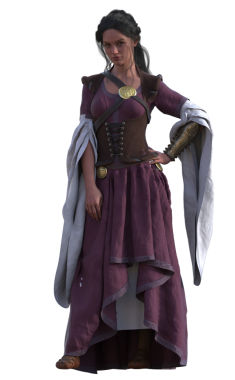 Soylu ortaçağ kızı.