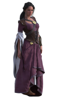 Soylu ortaçağ kızı.