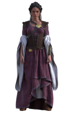 Soylu ortaçağ kızı.