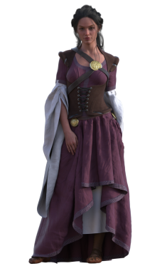 Soylu ortaçağ kızı.