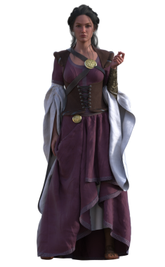 Soylu ortaçağ kızı.