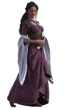 Soylu ortaçağ kızı.