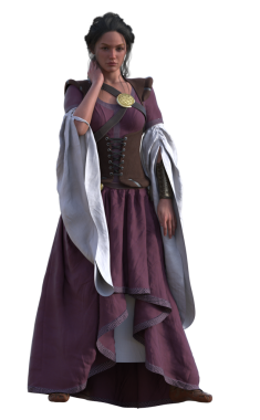 Soylu ortaçağ kızı.