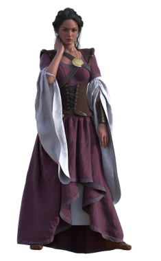 Soylu ortaçağ kızı.