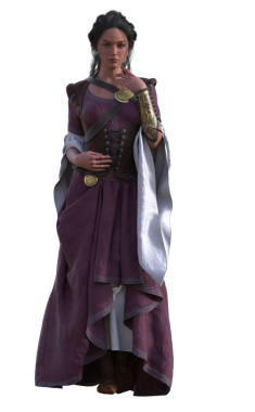 Soylu ortaçağ kızı.