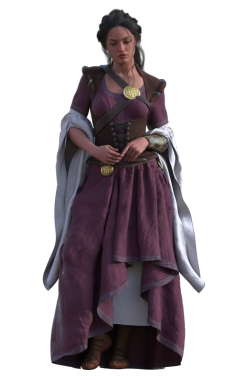 Soylu ortaçağ kızı.