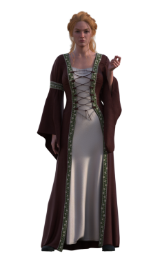 Soylu ortaçağ kızı.