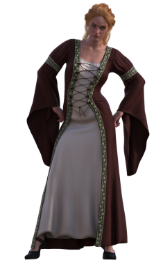 Soylu ortaçağ kızı.