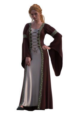 Soylu ortaçağ kızı.