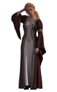 Soylu ortaçağ kızı.