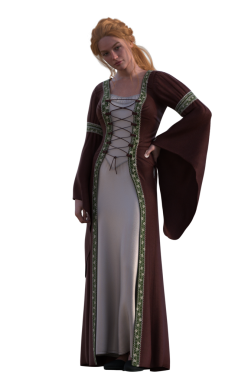 Soylu ortaçağ kızı.