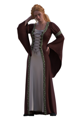 Soylu ortaçağ kızı.