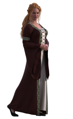 Soylu ortaçağ kızı.