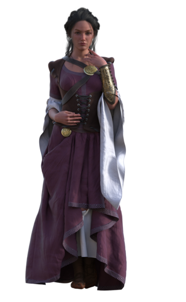 Soylu ortaçağ kızı.