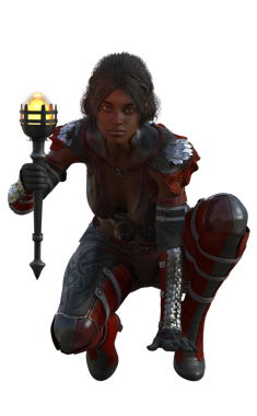 Meşaleli hazine avcısı.