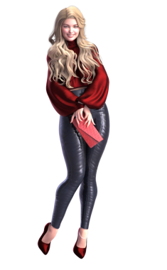 uzun sarı saçlı güzel kadın