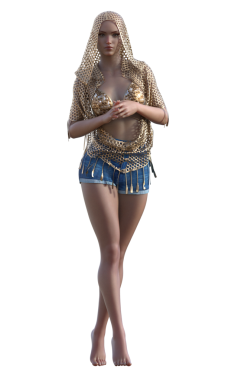 Şortlu plaj kıyafeti.