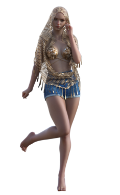 Şortlu plaj kıyafeti.