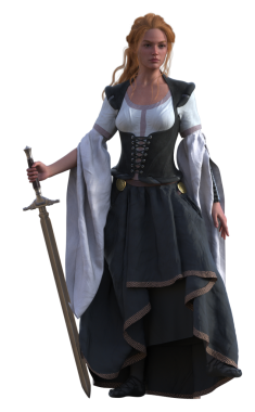 Kılıçlı asil kız.