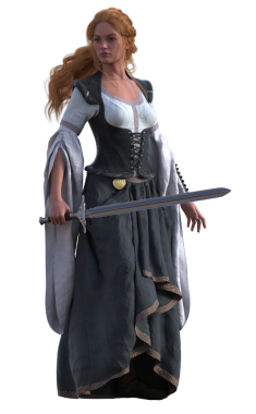 Kılıçlı asil kız.