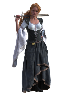 Kılıçlı asil kız.