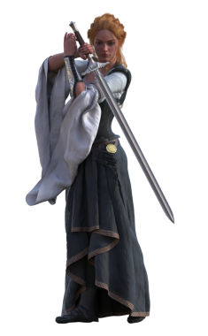 Kılıçlı asil kız.