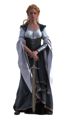 Kılıçlı asil kız.