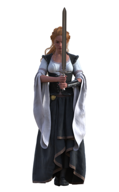 Kılıçlı asil kız.