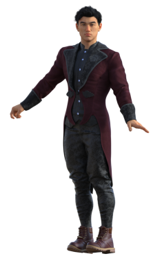 Zarif takım elbiseli vampir.