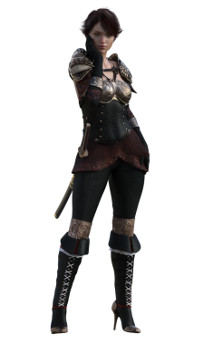 Ortaçağ zırhlı kadın.