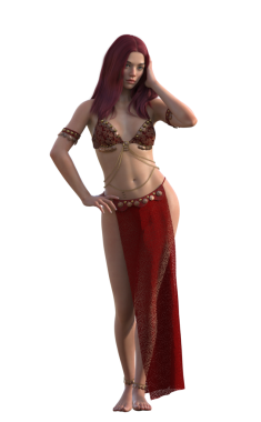 Kırmızılı egzotik dansçı