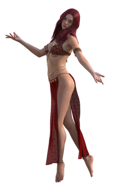 Kırmızılı egzotik dansçı