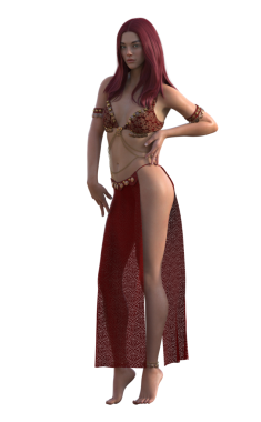 Kırmızılı egzotik dansçı