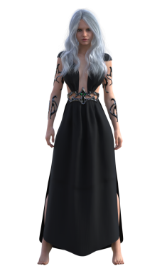 Siyah cüppeli cadı.