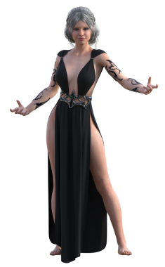 Siyah cüppeli cadı.