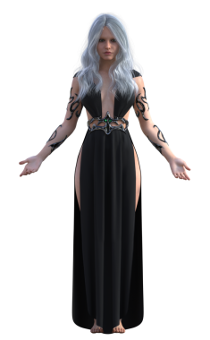 Siyah cüppeli cadı.