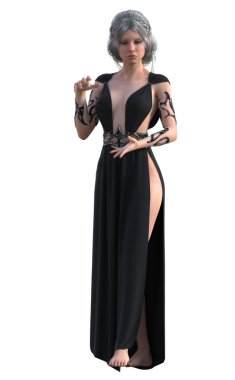 Siyah cüppeli cadı.