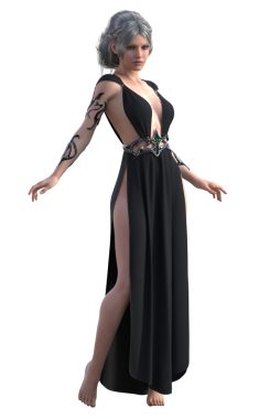 Siyah cüppeli cadı.