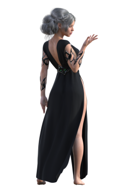 Siyah cüppeli cadı.