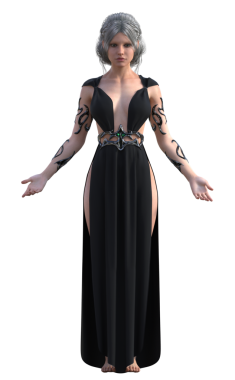 Siyah cüppeli cadı.