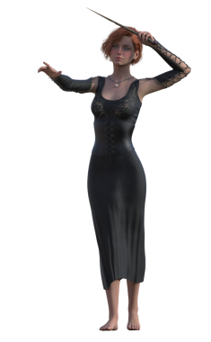 Sihir kitabı ve değneği olan genç bir cadı.