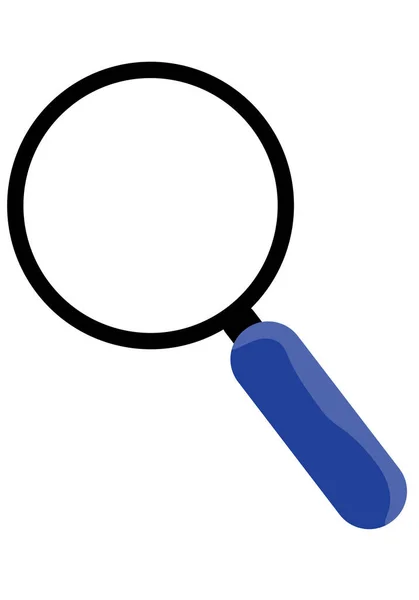 Magnifying Glass Blue Handle Black Magnifying Glass Border Vector — Stock Vector
