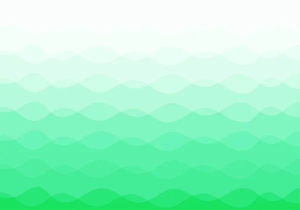 Fond Abstrait Composé Lignes Ondulées Qui Chevauchent Gradient Vert Clair — Image vectorielle