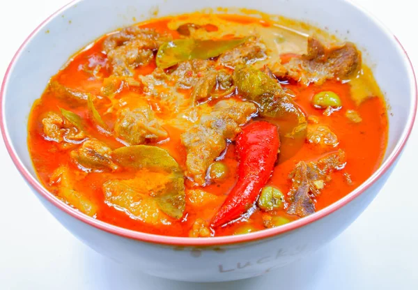 Comida Tailandesa Local Panaeng Curry Beef Está Hecha Leche Coco —  Fotos de Stock