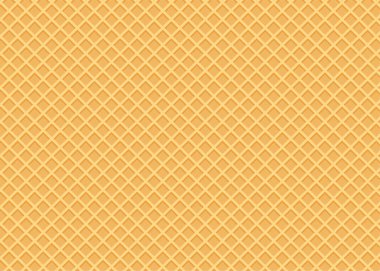Kremalı kahverengi waffle arkaplan tatlı dondurma arkaplan vektör illüstrasyonu