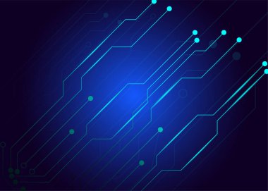 yüksek teknoloji dijital teknoloji ağı Soyut teknoloji arka planı, yüksek teknoloji iletişim konsepti, devre kartı, vektör illüstrasyonu
